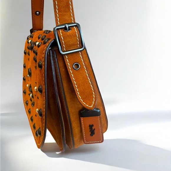 COACH 1941 Suede Western Rivet Saddle Bag 23 - Picture 7 of 15